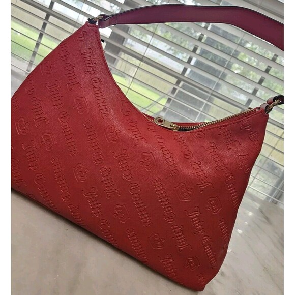 New Juicy Couture Not Your Babe Hobo Cool Red Bag NWT - Picture 4 of 13